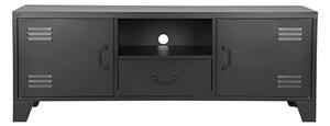 Černý kovový TV stolek Gerben, 150 cm
