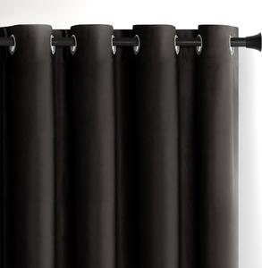 Černý sametový dimout závěs 140x245 cm Eyelets – Restilo