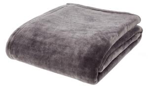 Tmavě šedá deka z mikroplyše 130x170 cm Raschel Velvet – Catherine Lansfield