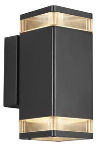 NOR 45331003 Venkovní nástěnné svítidlo Elm 2x20W GU10 černá čirá - NORDLUX
