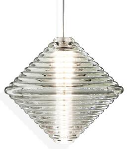 Závěsná svítidlo Tom Dixon, Press Cone, stmívatelné, Transparentní, Obývací pokoj, Sklo, Design