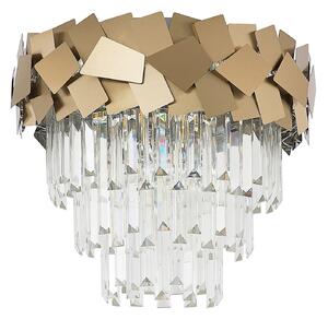 Stropní Lampa Lucande, Miraia, stmívatelné, Zlatá / mosazná, Obývací pokoj, Kov, Design