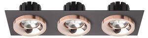 SHARM SQ III zápustná černá měď/měď 230V LED 3x10W 24° 3000K - RED - DESIGN RENDL