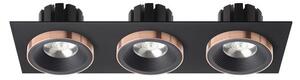 SHARM SQ III zápustná černá/černá měď 230V LED 3x10W 24° 3000K - RED - DESIGN RENDL