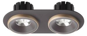 SHARM R II zápustná hnědá/perleťová zlatá 230V LED 2x10W 24° 3000K - RED - DESIGN RENDL
