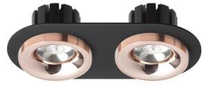 SHARM R II zápustná černá měď/měď 230V LED 2x10W 24° 3000K - RED - DESIGN RENDL