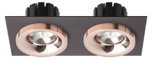 SHARM SQ II zápustná černá měď/měď 230V LED 2x10W 24° 3000K - RED - DESIGN RENDL