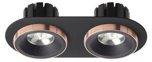 SHARM R II zápustná černá/černá měď 230V LED 2x10W 24° 3000K - RED - DESIGN RENDL