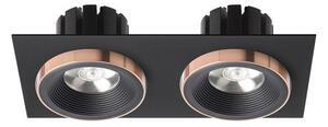 SHARM SQ II zápustná černá/černá měď 230V LED 2x10W 24° 3000K - RED - DESIGN RENDL