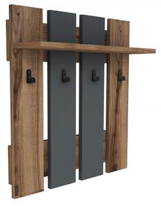 Hanah Home Nástěnný věšák Mita 70 cm hnědý/černý