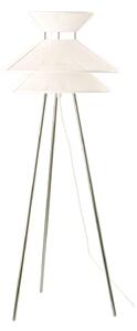 Stojací Lampa FRANDSEN, Kiku, Bílá, Obývací pokoj, Tkanina / Textil