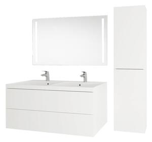 Mereo, Aira, koupelnová skříňka 61 cm, bílá, dub, šedá, CN750S