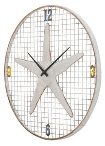 Bílé kovové nástěnné hodiny Mauro Ferretti Ternana, 57 cm