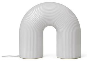 Stolní lampa ferm LIVING, Vuelta, stmívatelné, Bílá, Obývací pokoj, Sklo, Design