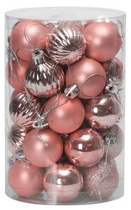 Tutumi, vánoční ozdoby na stromeček 34ks SYSD1688-026, růžová, CHR-05013