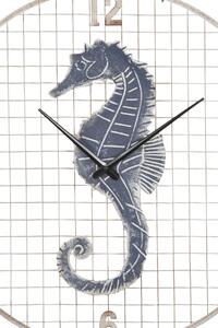 Modro-bílé kovové nástěnné hodiny Mauro Ferretti Ternana, 55,5 cm
