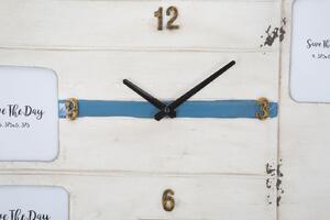 Modro-bílé kovové nástěnné hodiny Mauro Ferretti Ternana, 46,5 cm
