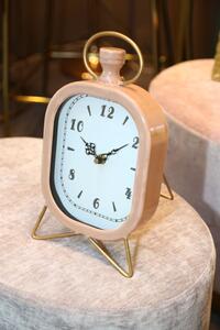 Růžové kovové stolní hodiny Mauro Ferretti Niosi, 29 cm