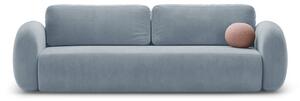 Šedomodrá sametová rozkládací/s úložným prostorem pohovka 262 cm Tonale – Cosmopolitan Design