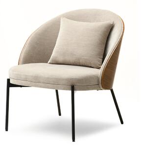 Designové křeslo Antienos (béžová + černá)