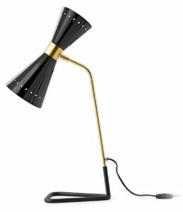 Stolní lampa Stilnovo, Megafono, Černá, Obývací pokoj, Kov, Design