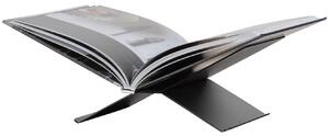 Hoorns Černý kovový stojan na knihy Giona 12 x 29 cm