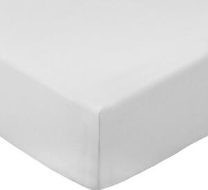Bílé napínací prostěradlo z bavlněného perkálu 90x190 cm Cotton Percale – Bianca