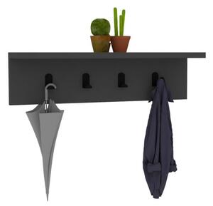 Kalune Design Nástěnná police AYLA 60 cm šedá