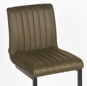Zelená barová židle LABEL51 Joyce z mikrovlákna