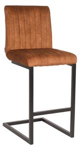 Okrová sametová barová židle LABEL51 Joyce
