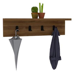 Kalune Design Nástěnná police AYLA 60 cm hnědá