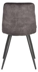 Antracitová sametová jídelní židle LABEL51 Tajla