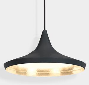 Závěsná svítidlo Tom Dixon, Beat, stmívatelné, Černá, Obývací pokoj, Mosaz, Design