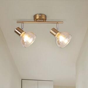Rabalux Holly stropní světlo 2x40 W mosaz-jantarová 5547