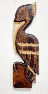 Tuin 85406 Dřevěná socha pelikán, nástěnná,60 m