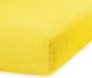 AmeliaHome Bavlněné prostěradlo elastické, 180x200 cm, Ruby Barva: Žlutá