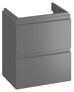 Cersanit Moduo Slim, závěsná umyvadlová skříňka 50x35x57 cm, antracitová matná, S590-087