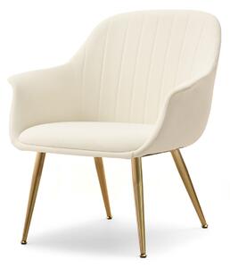 Designové křeslo Osmogos (krémová + černá). Akce -13%