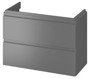 Cersanit Moduo Slim, závěsná umyvadlová skříňka 80x38x57 cm, antracitová matná, S590-089