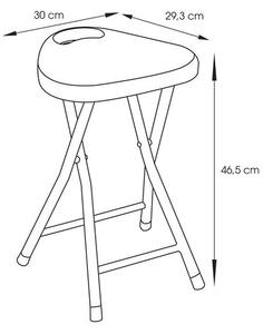 Aqualine Koupelnová stolička 30x46,5x29,3 cm, bílá CO75