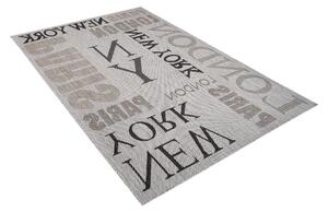 Kusový koberec Sisal MELISSA KH79A Londýn Paříž šedý Rozměr: 160x230 cm
