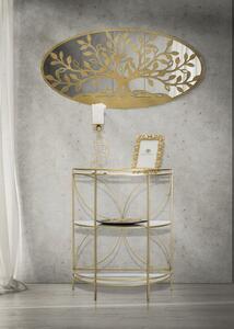 Zlatý stojan na svíčku Mauro Ferretti Marry, 13x10x31,5 cm
