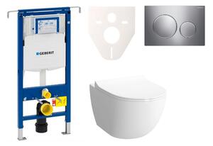 Cenově zvýhodněný závěsný WC set Geberit do lehkých stěn / předstěnová montáž+ WC VitrA VitrA Shift SIKOGES4N41