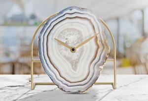 Stolní hodiny Mauro Ferretti Geodes, 20x7x19,5 cm, vícebarevná/zlatá