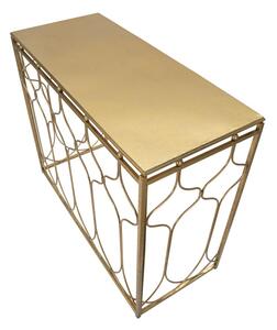 Mauro Ferretti Zlatý konzolový stolek Ferretti Tarab, 96,5x41x78 cm