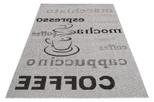 Makro Abra Kusový koberec Sisal MELISSA KF88A Kafe Popisy šedý Rozměr: 160x230 cm