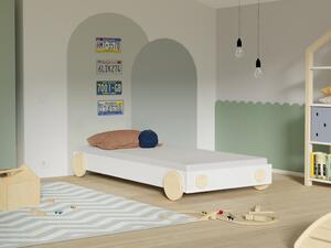 Benlemi Dětská jednolůžková postel MODULAR ve tvaru auta Rozměr: 90x200 cm, Varianta: Bez čela