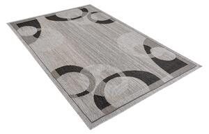 Makro Abra Kusový koberec Sisal MELISSA KH80A Kruhy šedý Rozměr: 60x200 cm