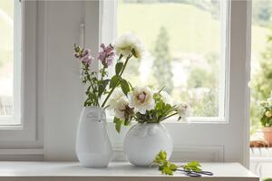 Pobavená váza bílá, 16 cm, 58products