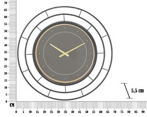 Nástěnné hodiny Mauro Ferretti Centrus, 70x5,5 cm, černá/zlatá